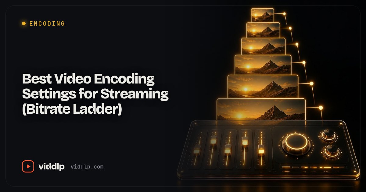 Best Video Encoding Settings for Streaming (Bitrate Ladder)