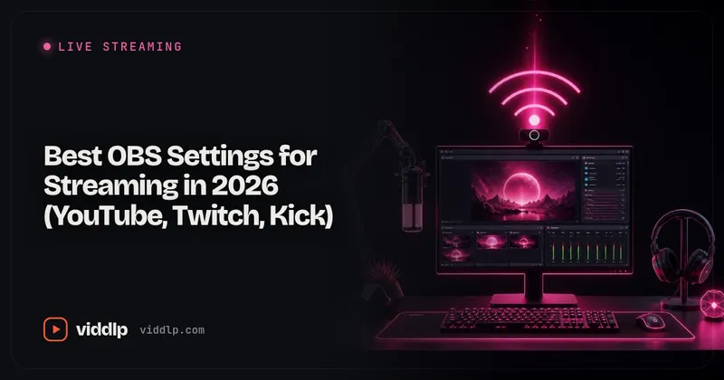 Best OBS Settings for Streaming in 2026 (YouTube, Twitch, Kick)
