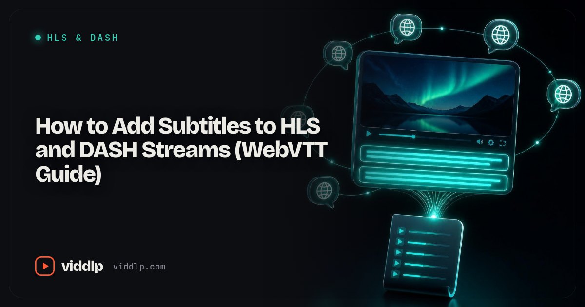How to Add Subtitles to HLS and DASH Streams (WebVTT Guide)