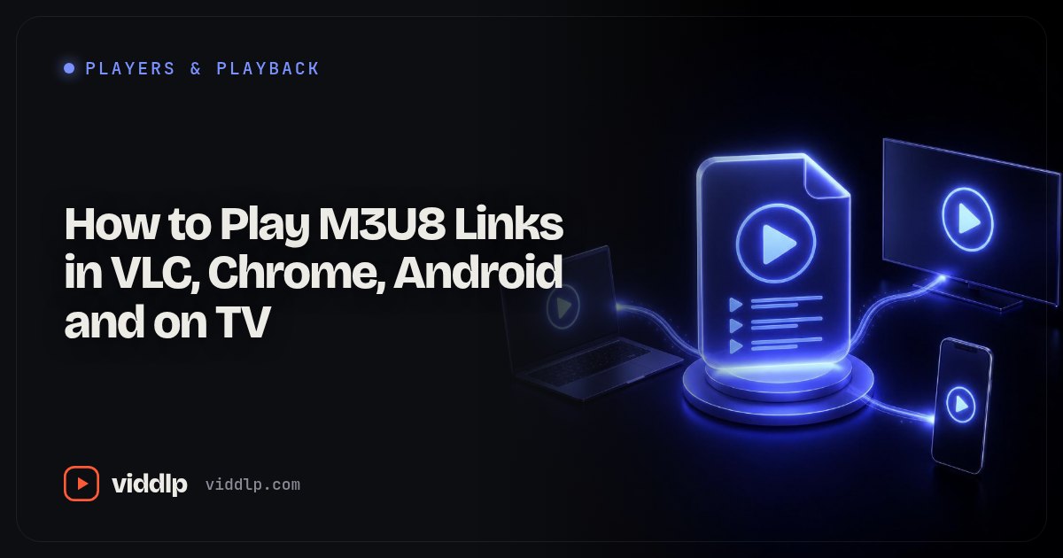 How to Play M3U8 Links in VLC, Chrome, Android and on TV