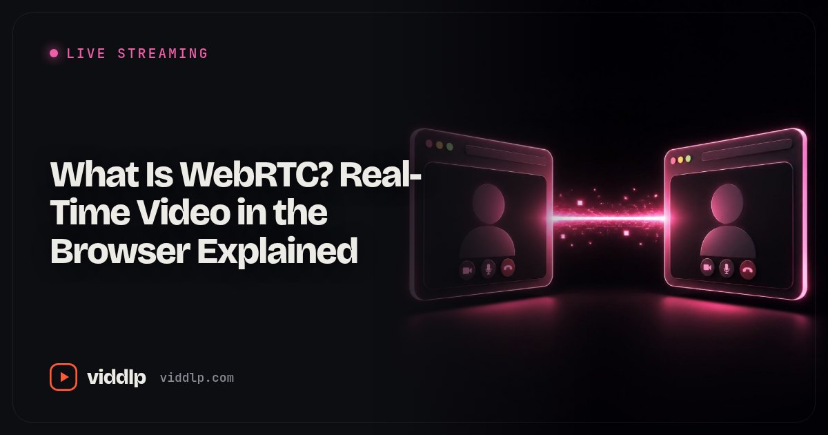 What Is WebRTC? Real-Time Video in the Browser Explained